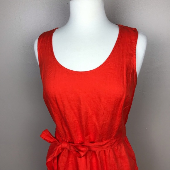 NWT Ann Taylor Loft Tie Dress Open Back Orange - Picture 5 of 7